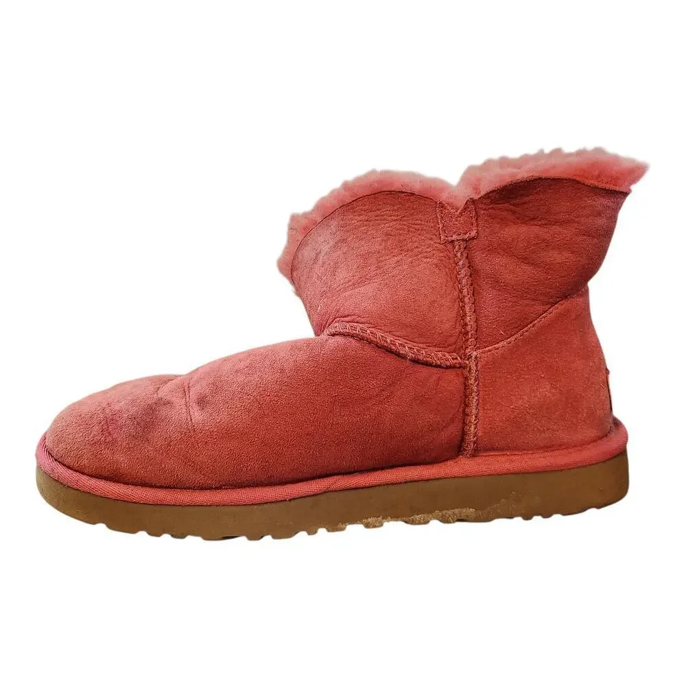 Ugg Australia Bailey button mini low boots pink 3352‎ sz 7 women